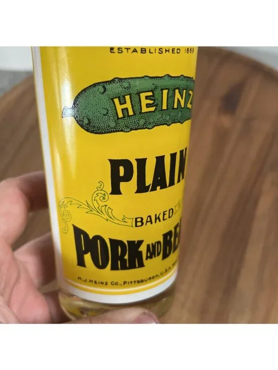 Vintage Pop Art Georges Briard Heinz Baked Beans and Pork Label Beverage Glass - Picture 10 of 13